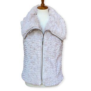 Fever Cream Faux Fur Vest Small